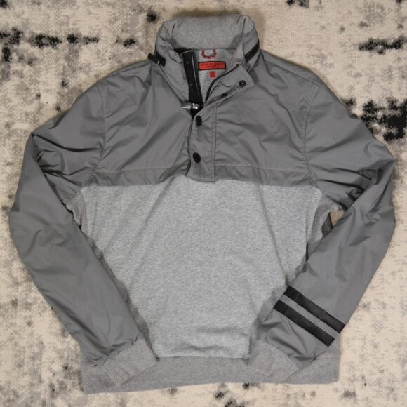 Burberry Sports Grey Quarter Zip Shell Sweatshirt - Picture 1 of 7